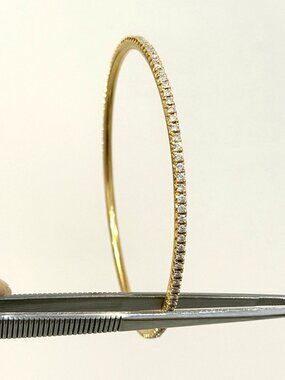 Tiffany & Co. 18K Yellow Gold Diamond Metro Bangle Bracelet 1.50ctw GH VS–SI